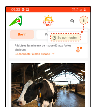 Bouton se connecter à ClimatBat